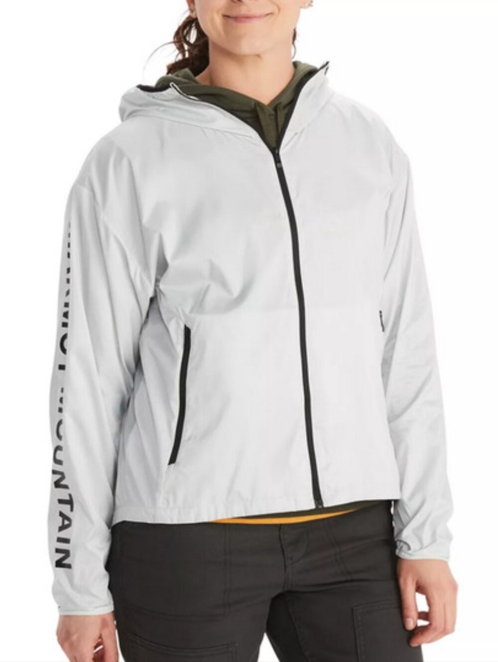 MARMOT New Women's Brooklyn Air Jacket Grey Lightweight Zip Front SZ Medium